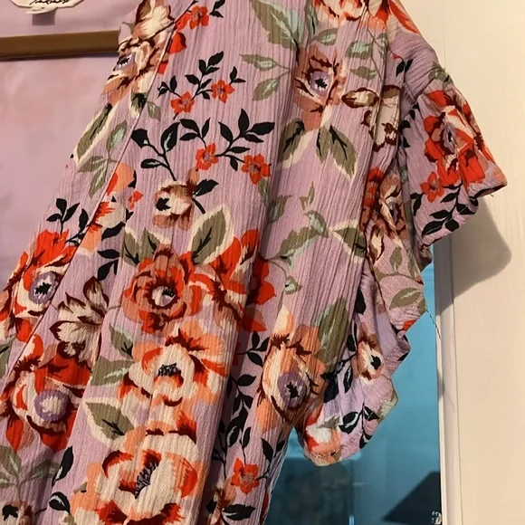 Takara🌺Floral V-Neck Midi Dress - Multicolor SzM~ Like New☀️🎉 - Picture 6 of 6